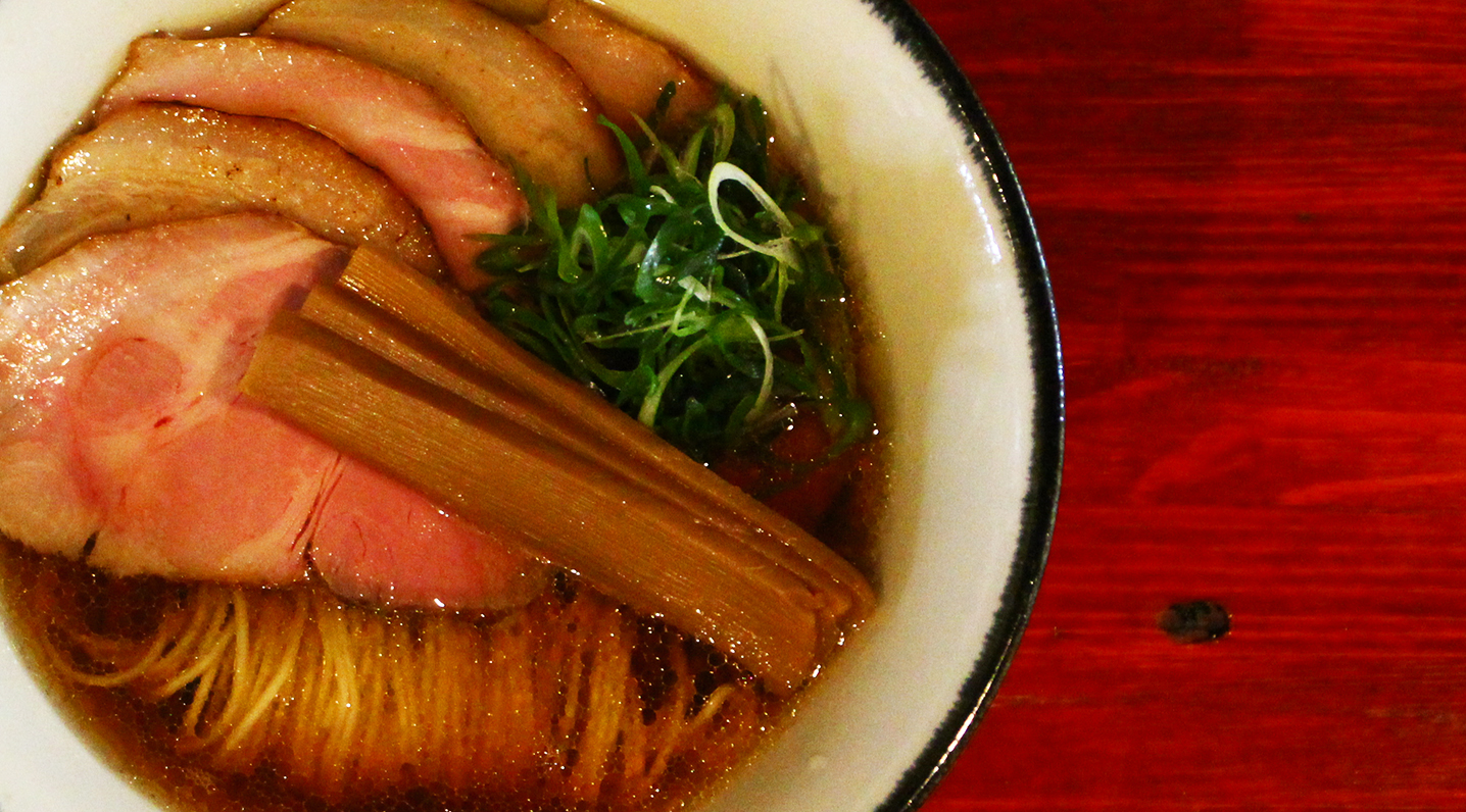 中華そば　「もがみ鴨」と地鶏「真田丸」のスープに焼きあごと昆布の旨み。