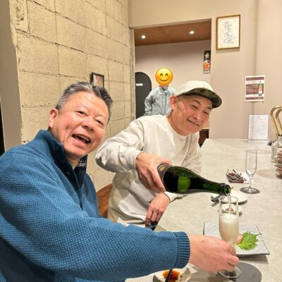 泡で新年を祝う